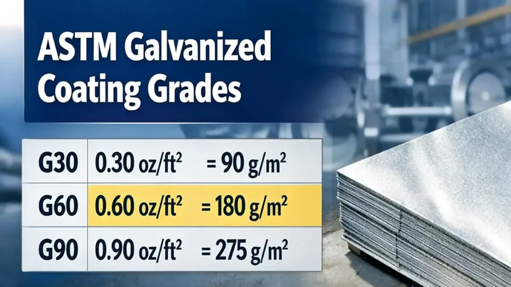 ASTM Galvanized Coating Grades